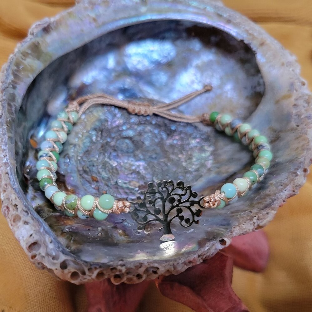 Jade beaded Tree of life bracelet